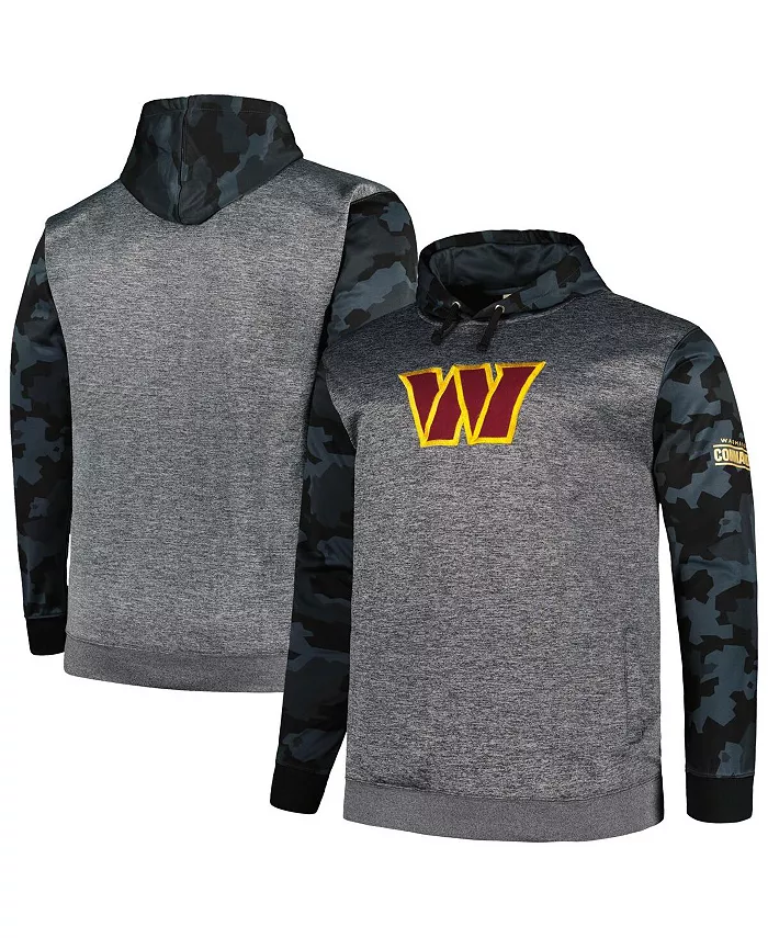 Мужская толстовка с капюшоном Heather Charcoal Washington Commanders Big and Tall Camo Fanatics
Мужская толстовка с капюшоном Heather Charcoal Washington Commanders Big and Tall Camo Fanatics