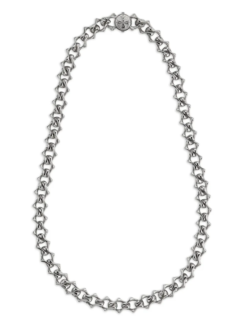 Ожерелье с логотипом в виде острой цепи Emanuele Bicocchi, серебристый 
Ожерелье с логотипом в виде острой цепи Emanuele Bicocchi, серебристый