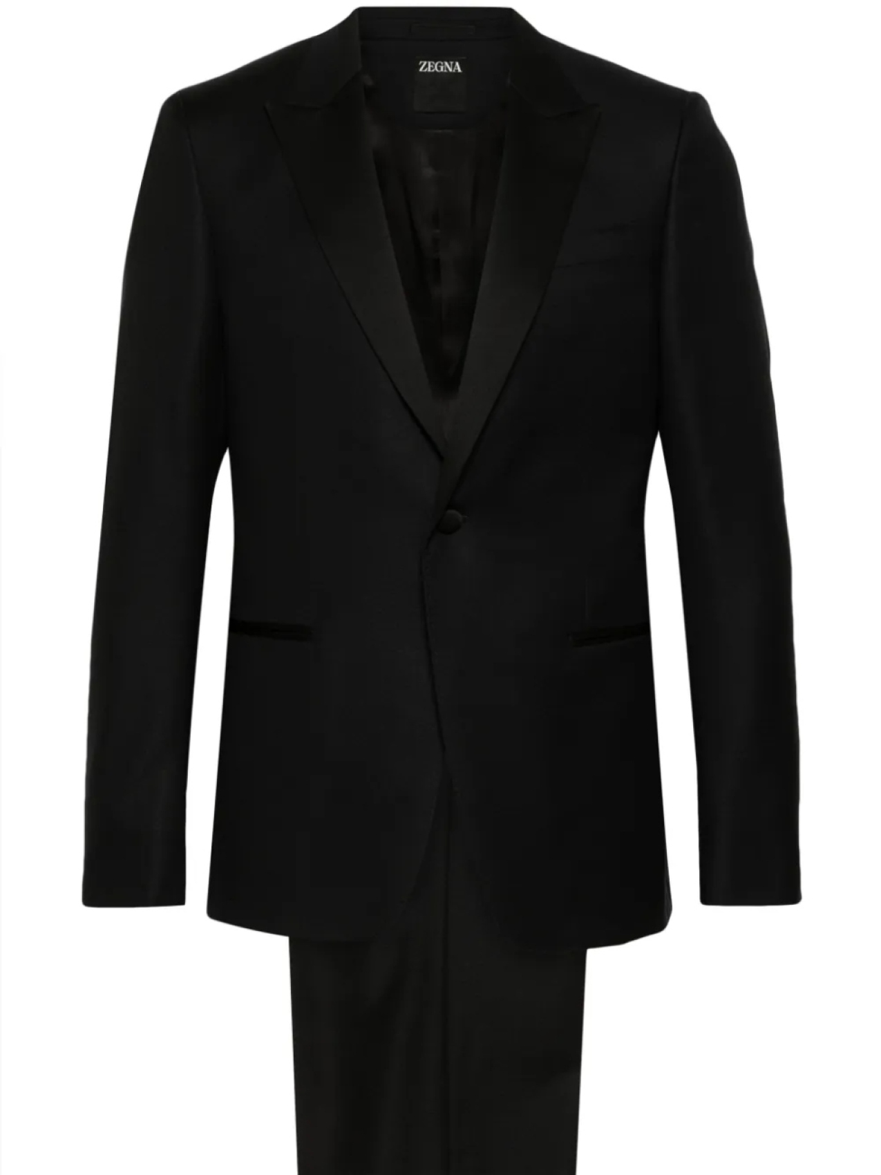 Zegna шерстяной костюм с однобортным пиджаком, черный
Zegna шерстяной костюм с однобортным пиджаком, черный