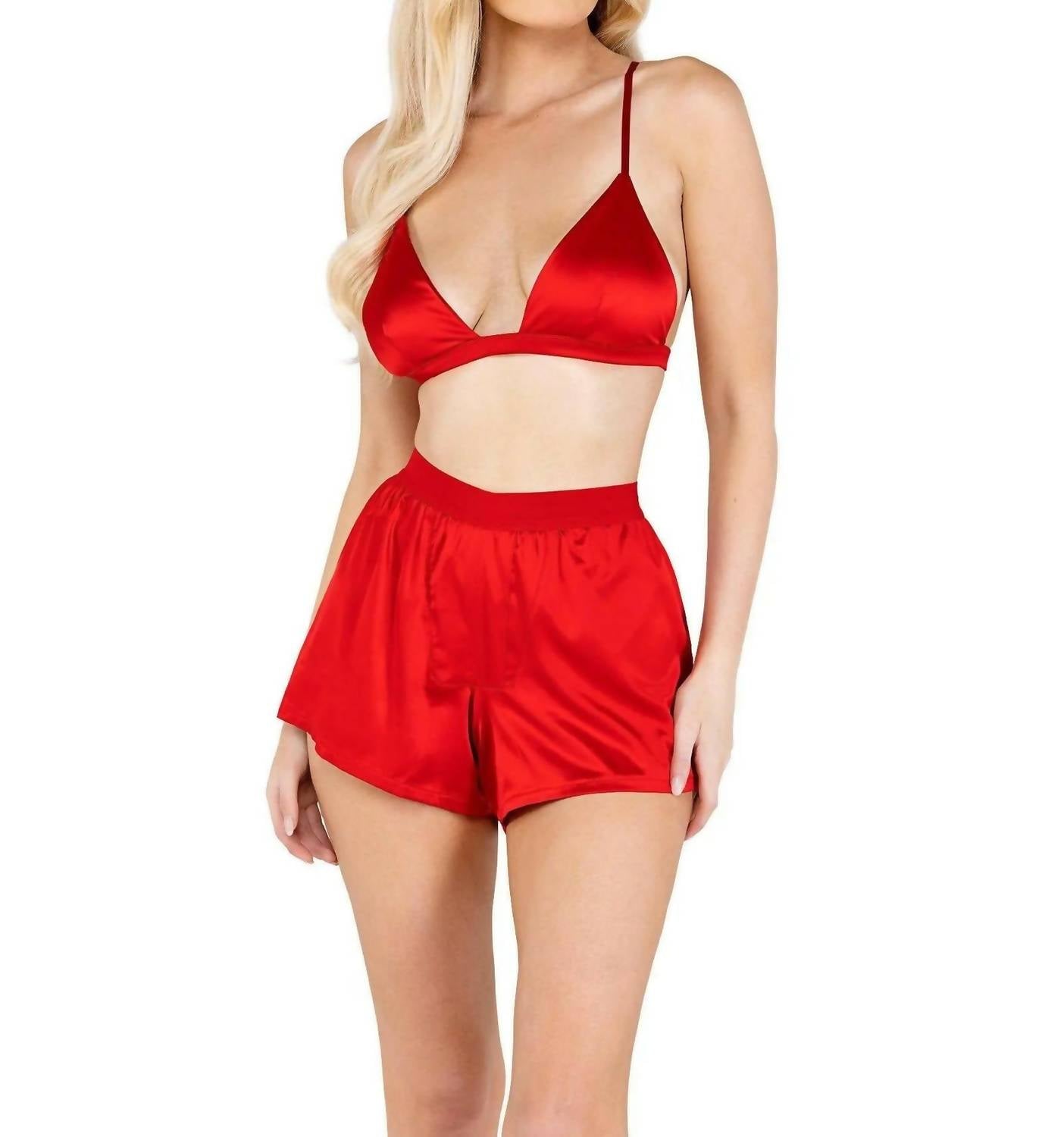 Красный сатиновый комплект для отдыха Roma Confidential
Красный сатиновый комплект для отдыха Roma Confidential