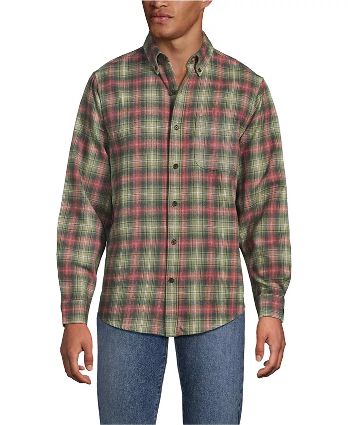 Мужская фланелевая рубашка с длинным рукавом Flagship Lands' End, зеленый
Мужская фланелевая рубашка с длинным рукавом Flagship Lands' End, зеленый