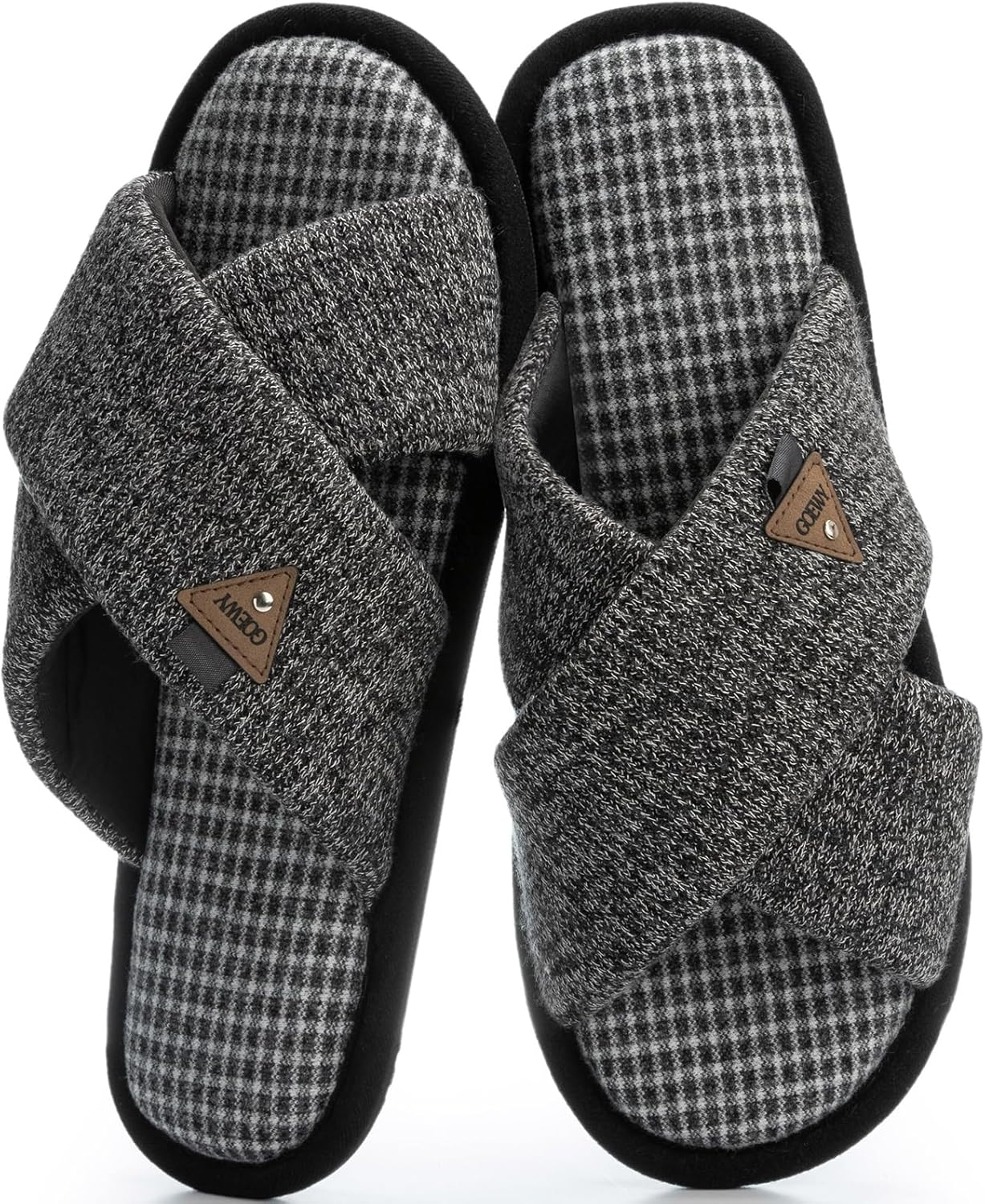 Мужские уютные домашние тапочки GOEWY с перекрестным ремешком, с мягкой подошвой из памяти формы, мягкие, нескользящие, для дома, летние дышащие тапочки, черный
Мужские уютные домашние тапочки GOEWY с перекрестным ремешком, с мягкой подошвой из памяти формы, мягкие, нескользящие, для дома, летние дышащие тапочки, черный