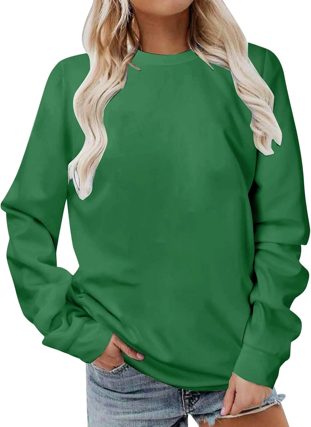 Женский свитшот на осень и зиму, свободный, с круглым вырезом и длинными рукавами
Женский свитшот на осень и зиму, свободный, с круглым вырезом и длинными рукавами