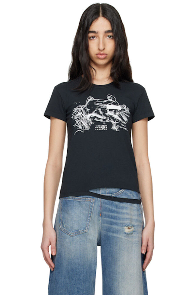 Футболка с принтом «Черный кролик» MM6 Maison Margiela, Черный, Футболка с принтом «Черный кролик» MM6 Maison Margiela
Футболка с принтом «Черный кролик» MM6 Maison Margiela, Черный, Футболка с принтом «Черный кролик» MM6 Maison Margiela