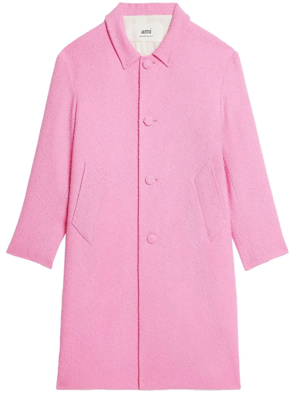 Однобортное твидовое пальто Ami Paris, розовый
Однобортное твидовое пальто Ami Paris, розовый