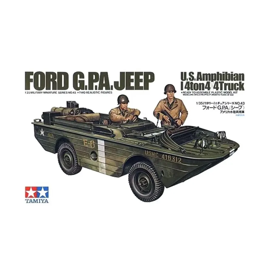 Американский грузовик-амфибия 1/4 тонны 4x4 — Ford G.P.A. Джип (издание 1974 года), Military Models - 1/35 Scale
Американский грузовик-амфибия 1/4 тонны 4x4 — Ford G.P.A. Джип (издание 1974 года), Military Models - 1/35 Scale