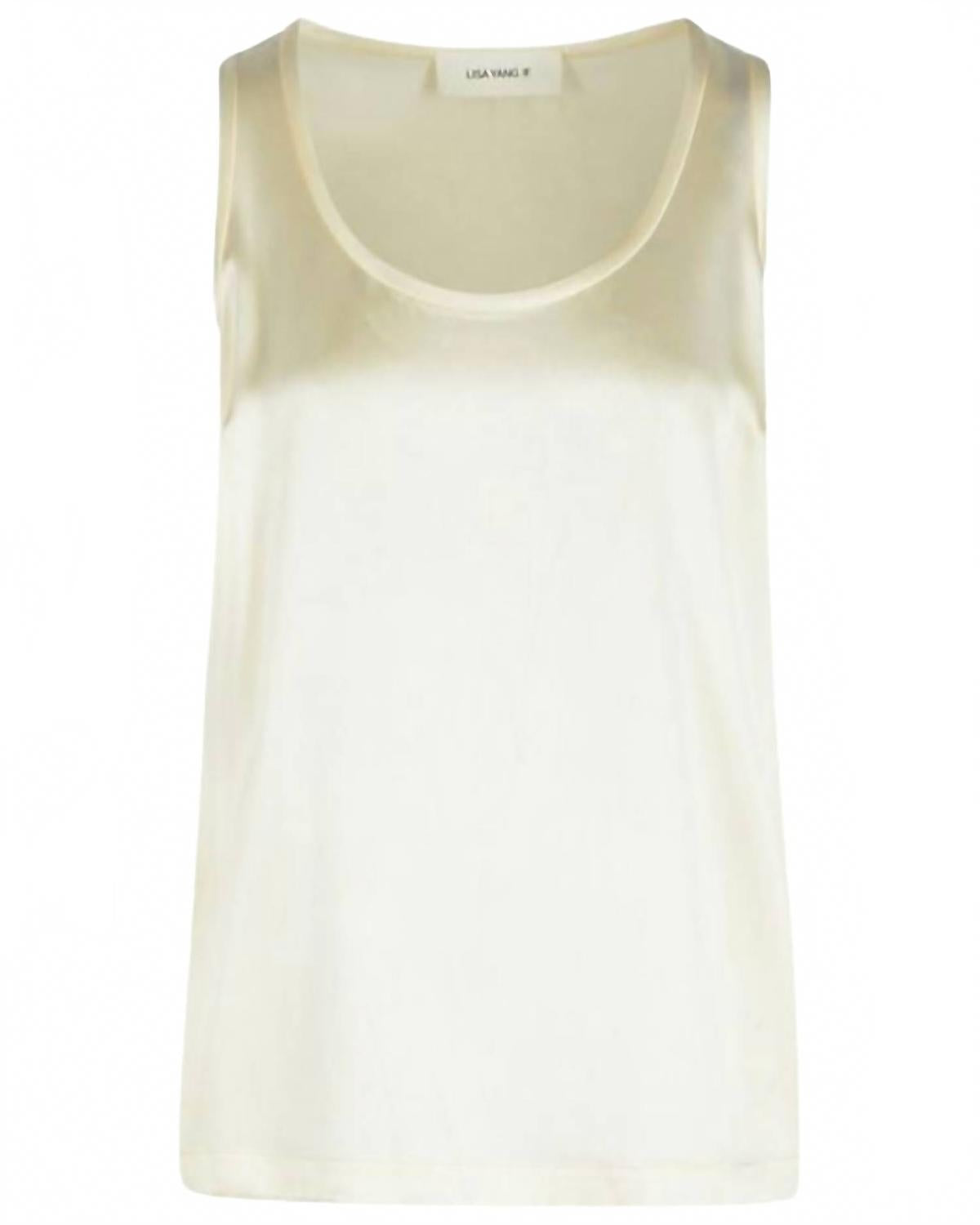 Женский топ без рукавов с круглым вырезом цвета шампанского Lisa Yang, Champagne
Женский топ без рукавов с круглым вырезом цвета шампанского Lisa Yang, Champagne