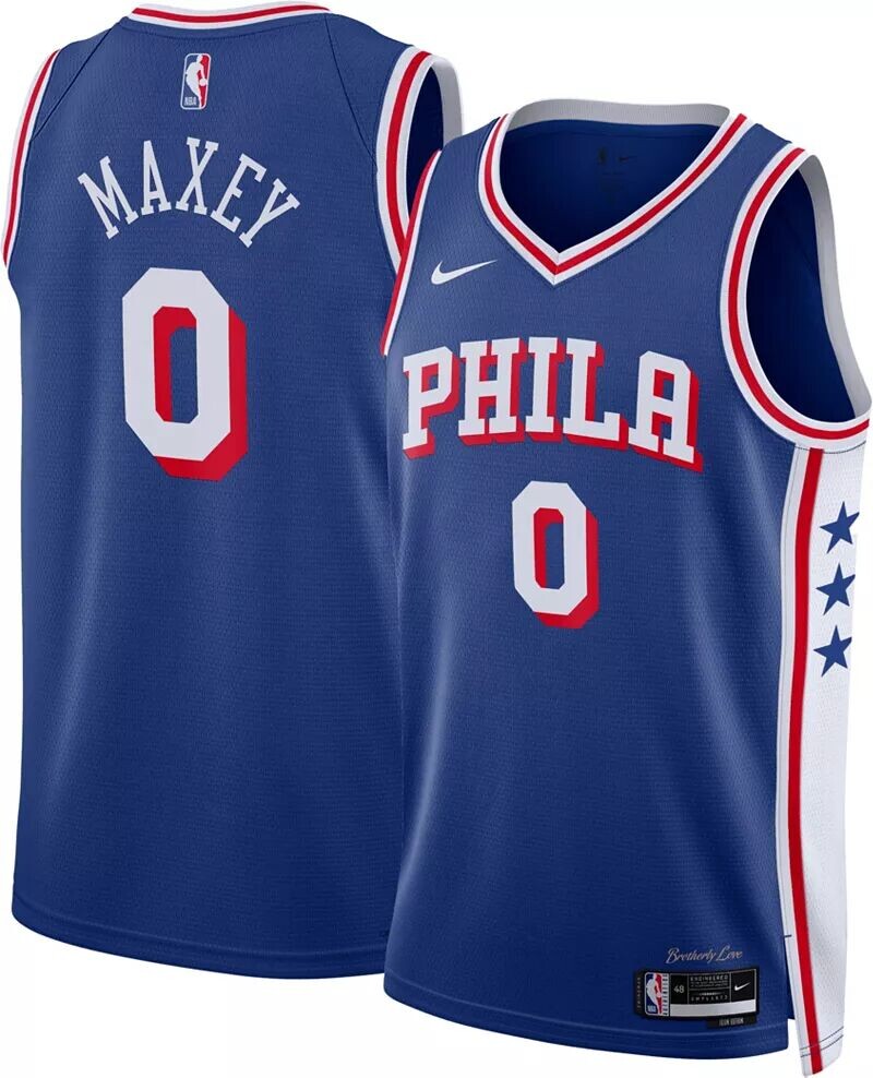 Мужская синяя майка Nike Philadelphia 76ers Tyrese Maxey #0 Dri-FIT Swingman
Мужская синяя майка Nike Philadelphia 76ers Tyrese Maxey #0 Dri-FIT Swingman