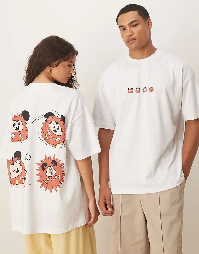 Футболка унисекс Disney свободного кроя с принтом Микки Мауса белого цвета от ASOS DESIGN
Футболка унисекс Disney свободного кроя с принтом Микки Мауса белого цвета от ASOS DESIGN