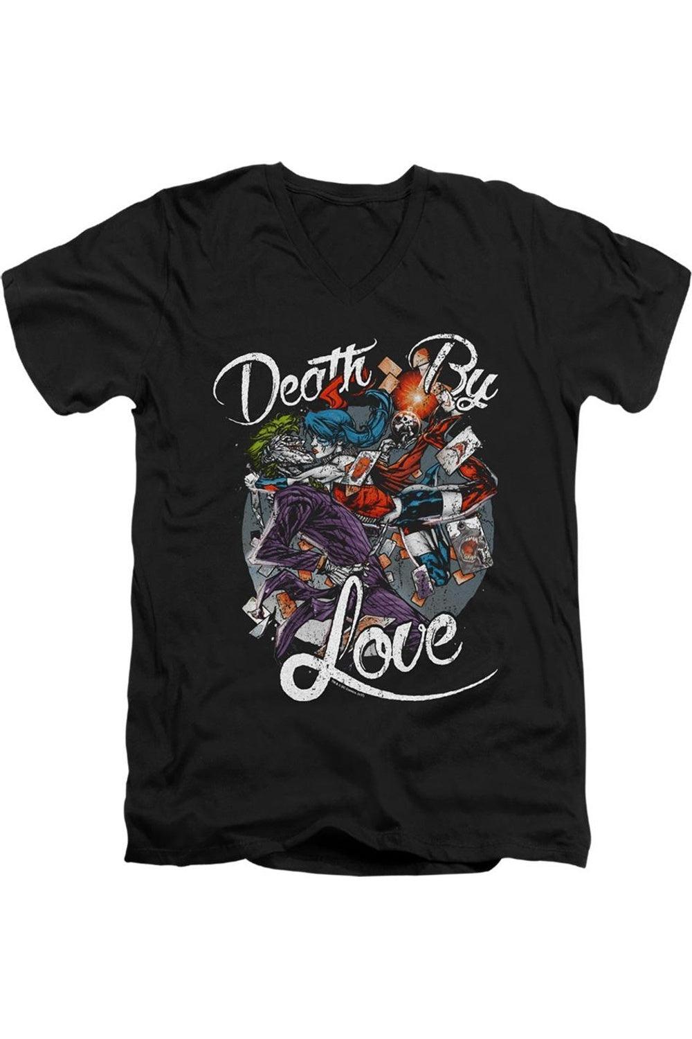 Футболка с коротким рукавом и V-образным вырезом для взрослых из премиального хлопка Batman Death By Love Gildan, черный
Футболка с коротким рукавом и V-образным вырезом для взрослых из премиального хлопка Batman Death By Love Gildan, черный