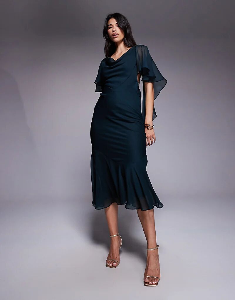 Платье макси с воротником-хомутиком и оборками по низу ASOS DESIGN темно-зеленого цвета
Платье макси с воротником-хомутиком и оборками по низу ASOS DESIGN темно-зеленого цвета