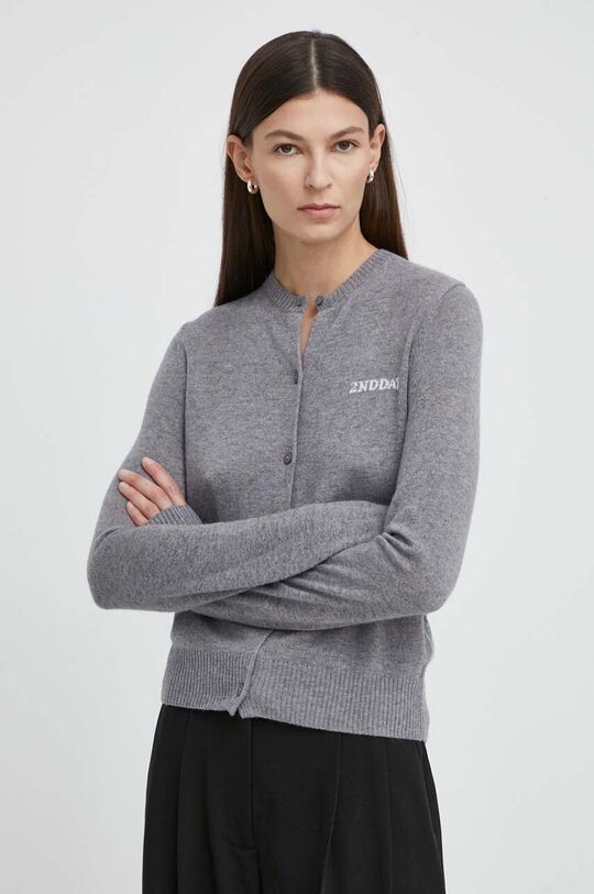 Кардиган из полушерсти Vinny Soft Wool Blen 2ndday, серый
Кардиган из полушерсти Vinny Soft Wool Blen 2ndday, серый