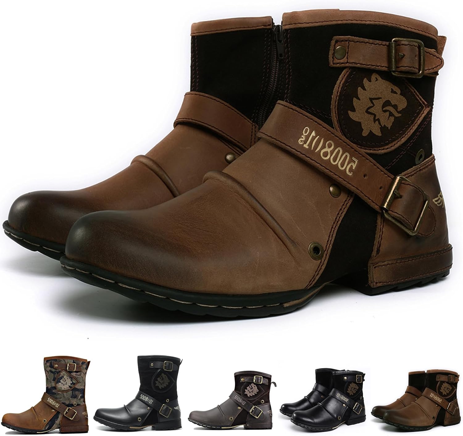 Мужские байкерские повседневные ботинки 2025 с модной молнией из кожи Gezolligheid, коричневый
Мужские байкерские повседневные ботинки 2025 с модной молнией из кожи Gezolligheid, коричневый