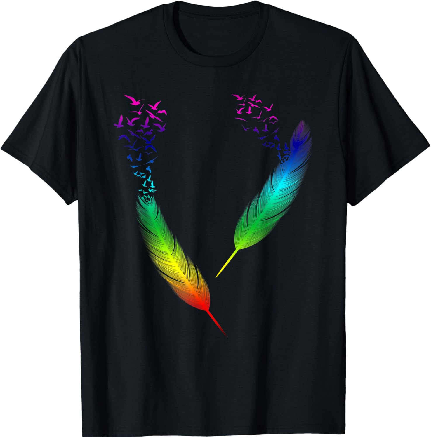 Крутая футболка с радужным рисунком, перьями и птицей Feather-Bird T-Shirts And Tees, черный
Крутая футболка с радужным рисунком, перьями и птицей Feather-Bird T-Shirts And Tees, черный