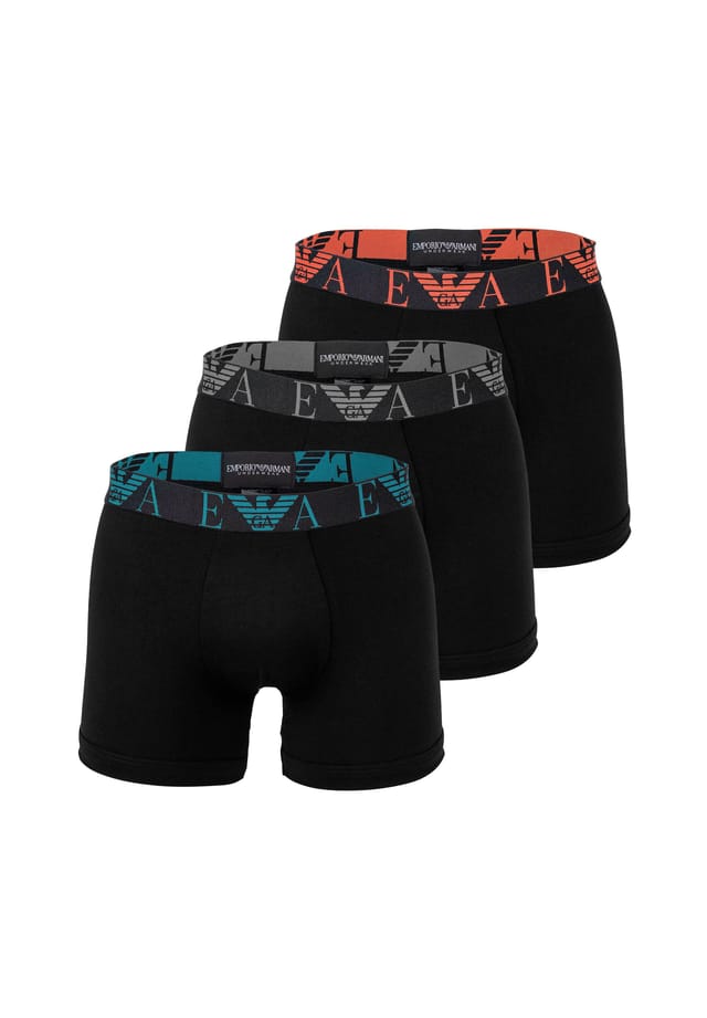 Комплект из 3 трусов-боксеров - хлопковые трусы-боксеры с яркой монограммой и эластичным хлопком Emporio Armani, черный
Комплект из 3 трусов-боксеров - хлопковые трусы-боксеры с яркой монограммой и эластичным хлопком Emporio Armani, черный
