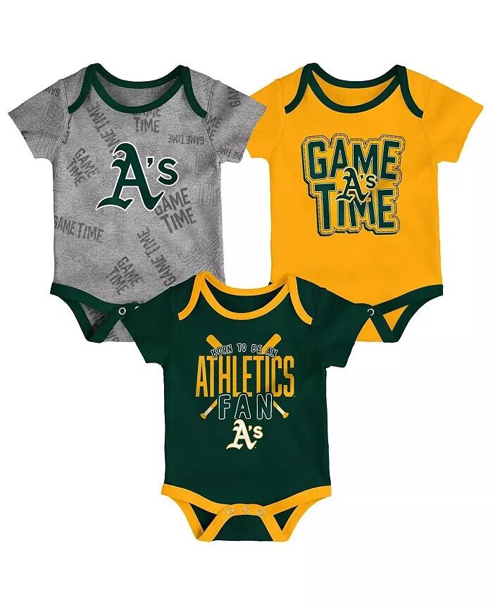 Комплект боди Game Time из трех частей для новорожденных и младенцев, мальчиков и девочек Oakland Athletics, зеленый, золотой, серо-лиловый Outerstuff
Комплект боди Game Time из трех частей для новорожденных и младенцев, мальчиков и девочек Oakland Athletics, зеленый, золотой, серо-лиловый Outerstuff