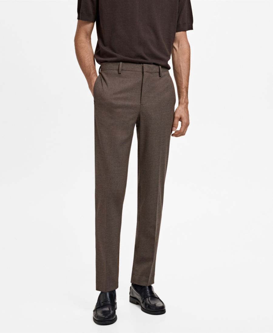 Мужские брюки из эластичной ткани, облегающего кроя MANGO, Brown
Мужские брюки из эластичной ткани, облегающего кроя MANGO, Brown