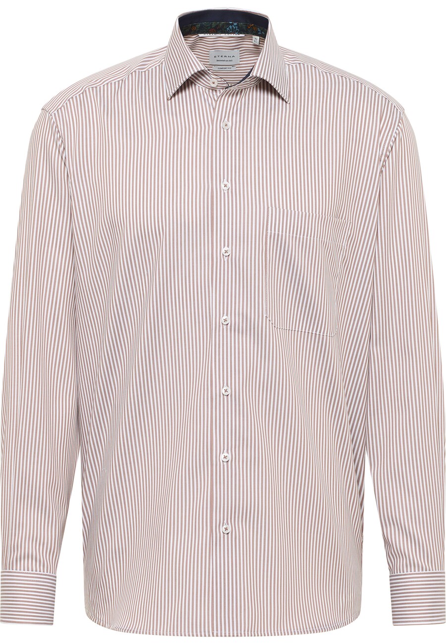Рубашка делового кроя Comfort fit ETERNA, бежевый/белый
Рубашка делового кроя Comfort fit ETERNA, бежевый/белый