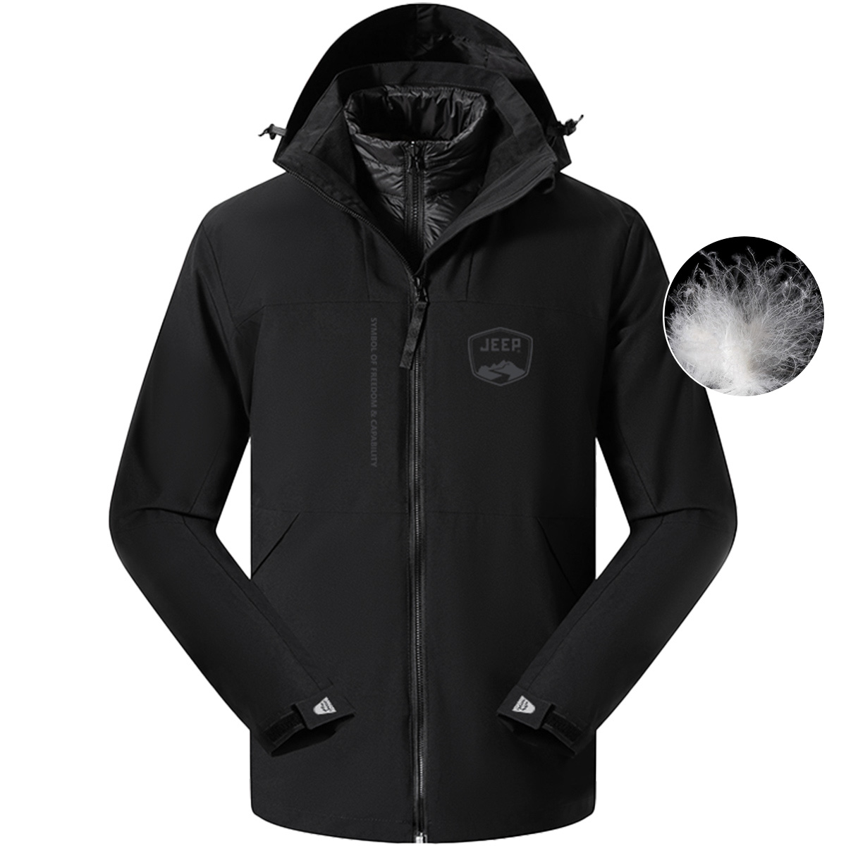 Пуховик унисекс Jeep, черный
Пуховик унисекс Jeep, черный
