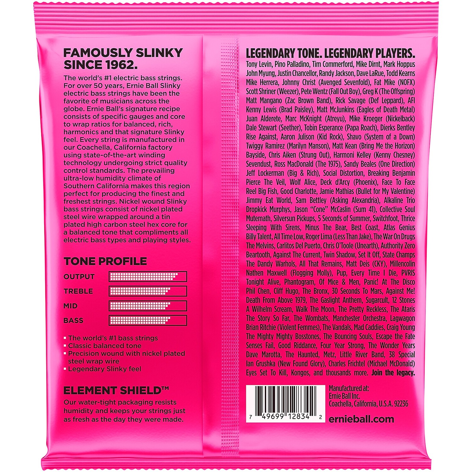 Набор из 3 басовых струн Ernie Ball 2834 Super Slinky с круглой обмоткой и неопреновым ремнем из полилока
Набор из 3 басовых струн Ernie Ball 2834 Super Slinky с круглой обмоткой и неопреновым ремнем из полилока