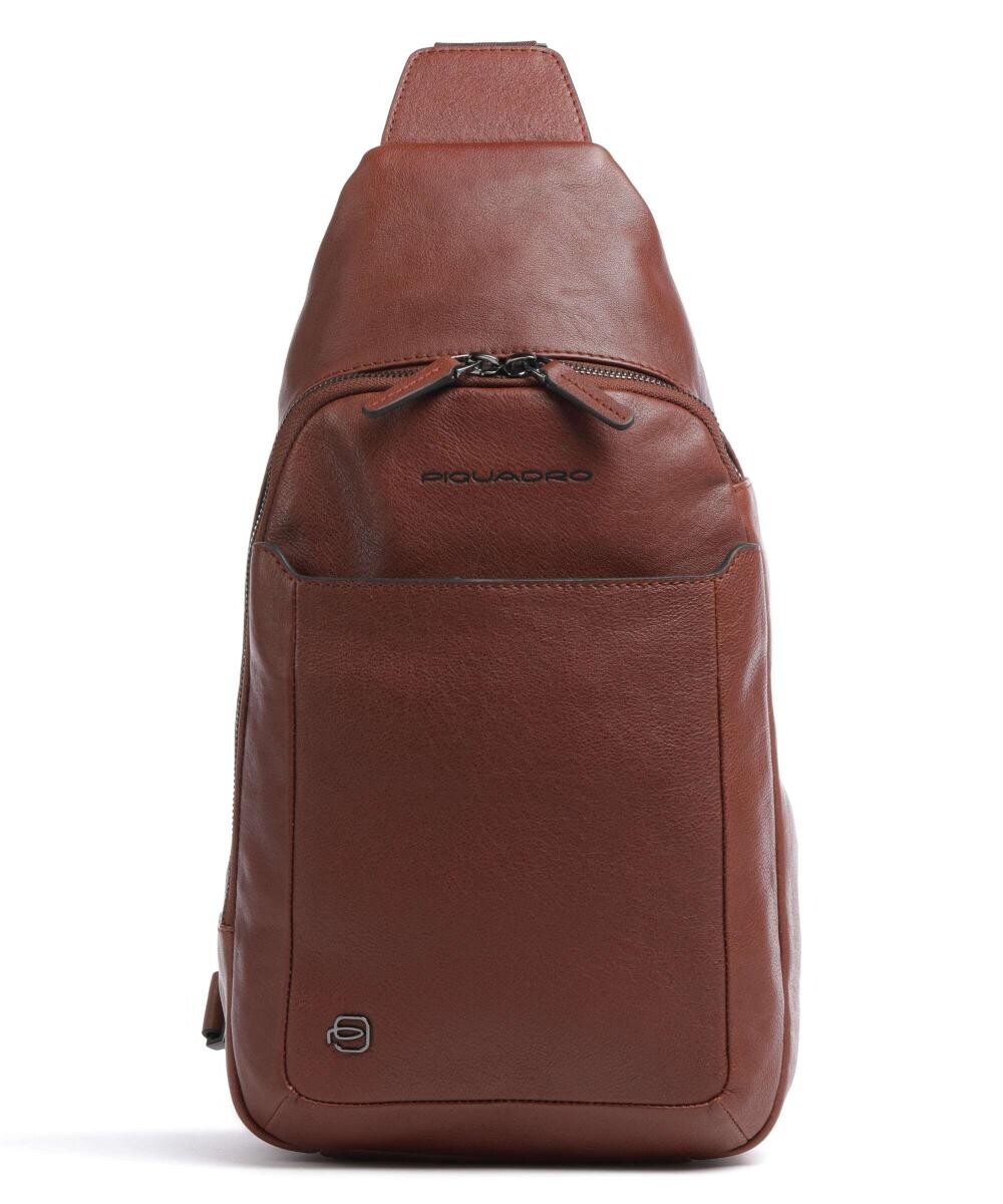 Слинг-сумка Black Square из мелкозернистой яловой кожи. Piquadro, коричневый 
Слинг-сумка Black Square из мелкозернистой яловой кожи. Piquadro, коричневый