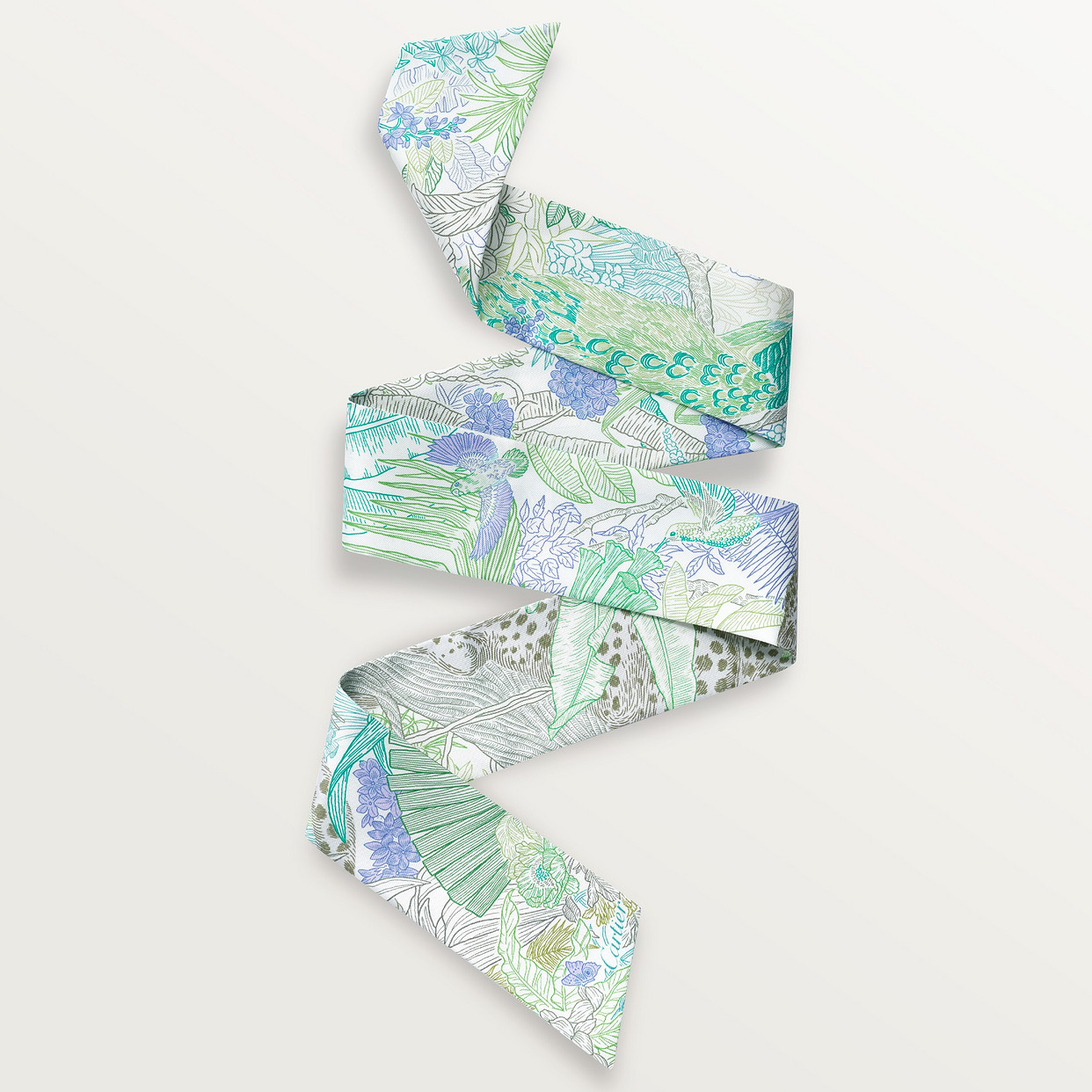 Повязка на голову Cartier Bandeau, Panthère greenhouse, шелковый твил зеленого цвета
Повязка на голову Cartier Bandeau, Panthère greenhouse, шелковый твил зеленого цвета