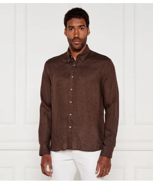 Льняная рубашка Regular fit Oscar Jacobson, коричневый
Льняная рубашка Regular fit Oscar Jacobson, коричневый