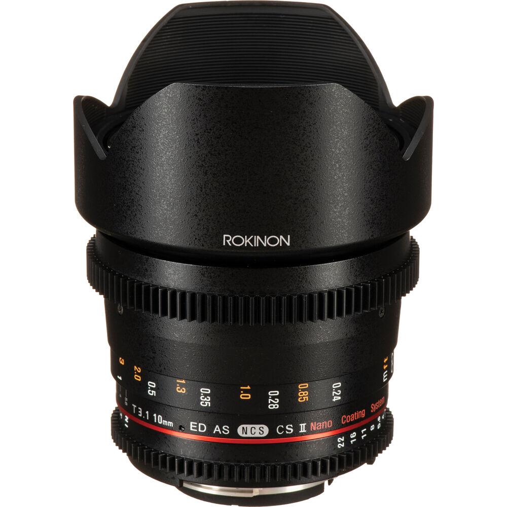 Объектив Rokinon 10 мм T3.1 Cine DS с креплением Nikon F для камер формата APS-C
Объектив Rokinon 10 мм T3.1 Cine DS с креплением Nikon F для камер формата APS-C