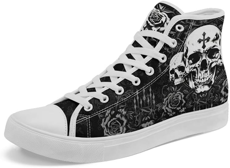 Крутые кастомные унисекс кеды с черепом для женщин, стильный дизайн, черные холщовые туфли, классические кроссовки на шнуровке, модная уличная обувь Coolcustomize
Крутые кастомные унисекс кеды с черепом для женщин, стильный дизайн, черные холщовые туфли, классические кроссовки на шнуровке, модная уличная обувь Coolcustomize