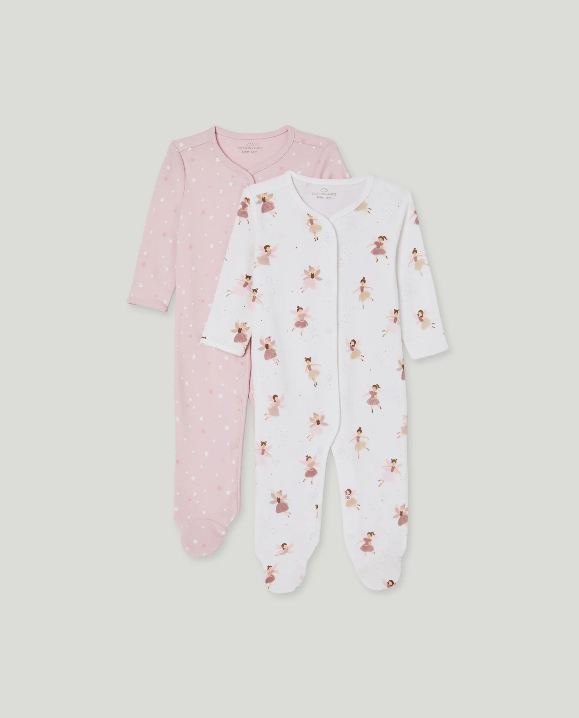 Набор из 2 длинных распашонок из фантазийного трикотажа с принтом для девочки Cotton Juice, розовый
Набор из 2 длинных распашонок из фантазийного трикотажа с принтом для девочки Cotton Juice, розовый