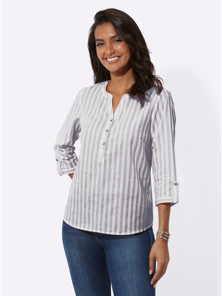 Полосатая блузка в светло-серую и белую полоску WITT WEIDEN
Полосатая блузка в светло-серую и белую полоску WITT WEIDEN