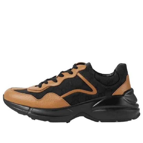 Кроссовки rhyton 'maxi gg supreme black khaki beige' Gucci, черный 
Кроссовки rhyton 'maxi gg supreme black khaki beige' Gucci, черный