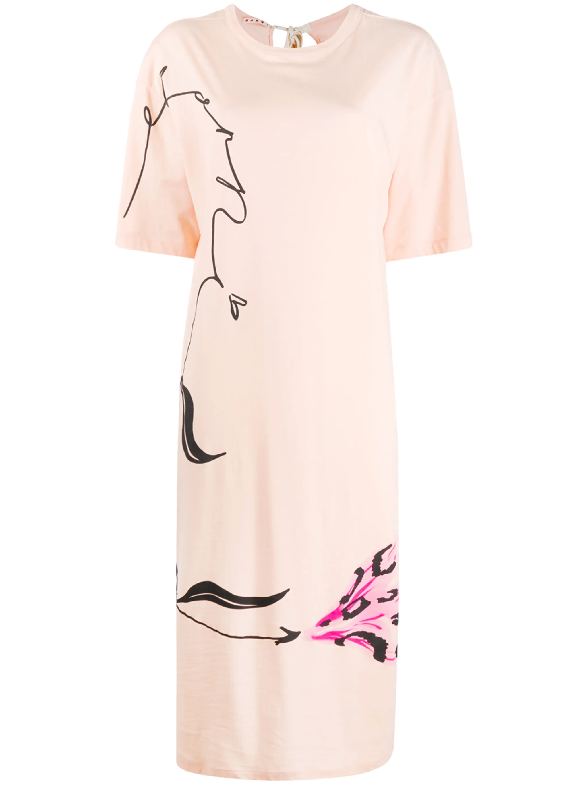 Платье-футболка с цветочным принтом Marni, розовый
Платье-футболка с цветочным принтом Marni, розовый