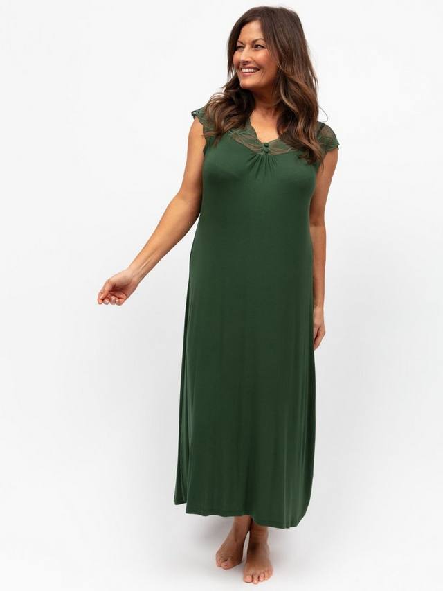 Ночная сорочка макси с кружевной вставкой Cyberjammies, Olive Green
Ночная сорочка макси с кружевной вставкой Cyberjammies, Olive Green