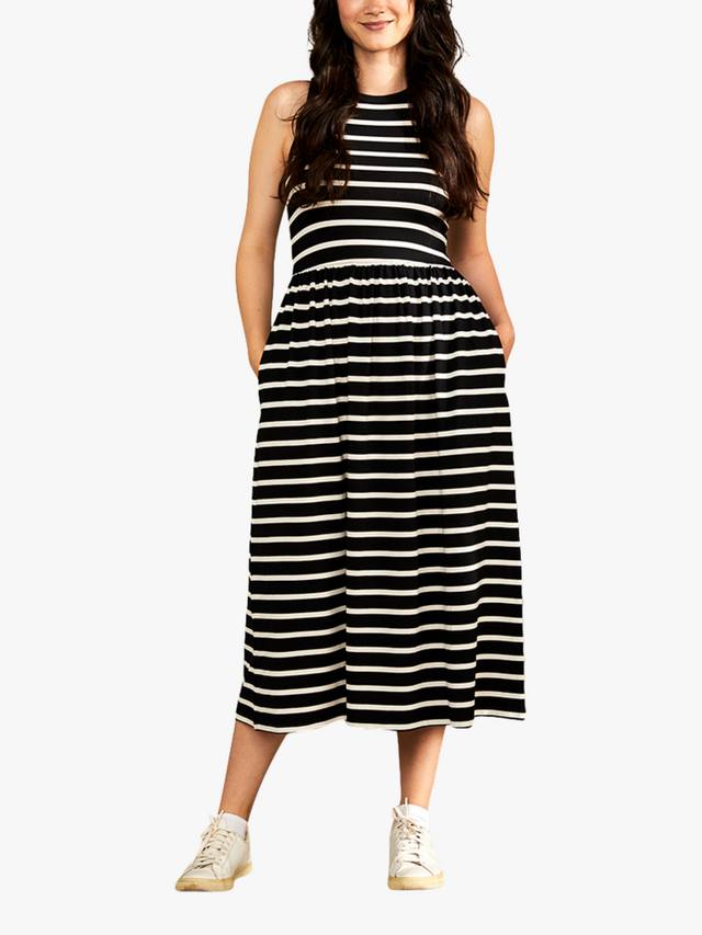 Платье с полосками, сборками и высоким воротником на спине-ремешок Bshirt, Black/White
Платье с полосками, сборками и высоким воротником на спине-ремешок Bshirt, Black/White