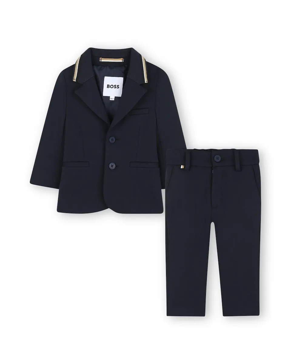 Детский комплект пиджак и брюки темно-синего цвета BOSS Kidswear
Детский комплект пиджак и брюки темно-синего цвета BOSS Kidswear