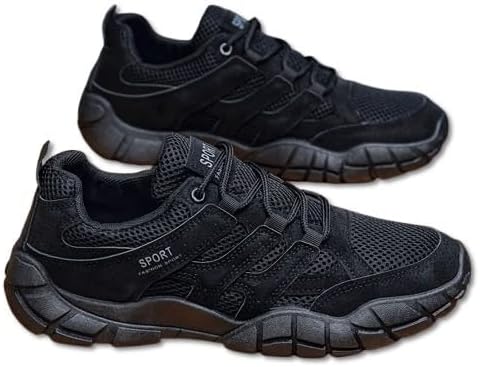 Мужские повседневные спортивные обувь для улицы - дышащий верх из сетки и PU, прочная подошва из ПВХ - для всех сезонов: походы, бег, тренировки, низкие кроссовки на шнуровке, кроссовки для походов, гибкая внутренняя подкладка Minlaidian, черный
Мужские повседневные спортивные обувь для улицы - дышащий верх из сетки и PU, прочная подошва из ПВХ - для всех сезонов: походы, бег, тренировки, низкие кроссовки на шнуровке, кроссовки для походов, гибкая внутренняя подкладка Minlaidian, черный