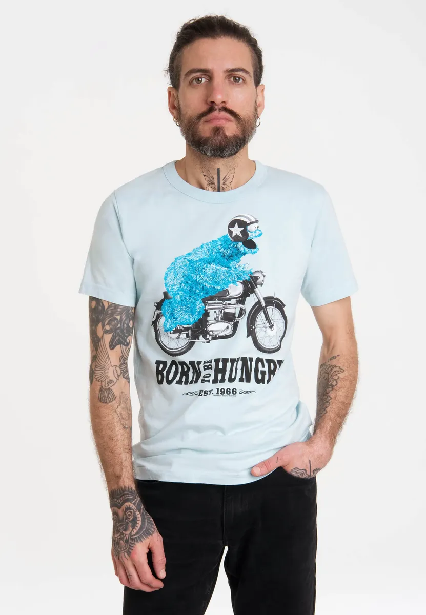 Logoshirt-футболка "Улица Сезам - Мотоцикл Cookie Monster", с лицензионным принтом, голубой
Logoshirt-футболка "Улица Сезам - Мотоцикл Cookie Monster", с лицензионным принтом, голубой