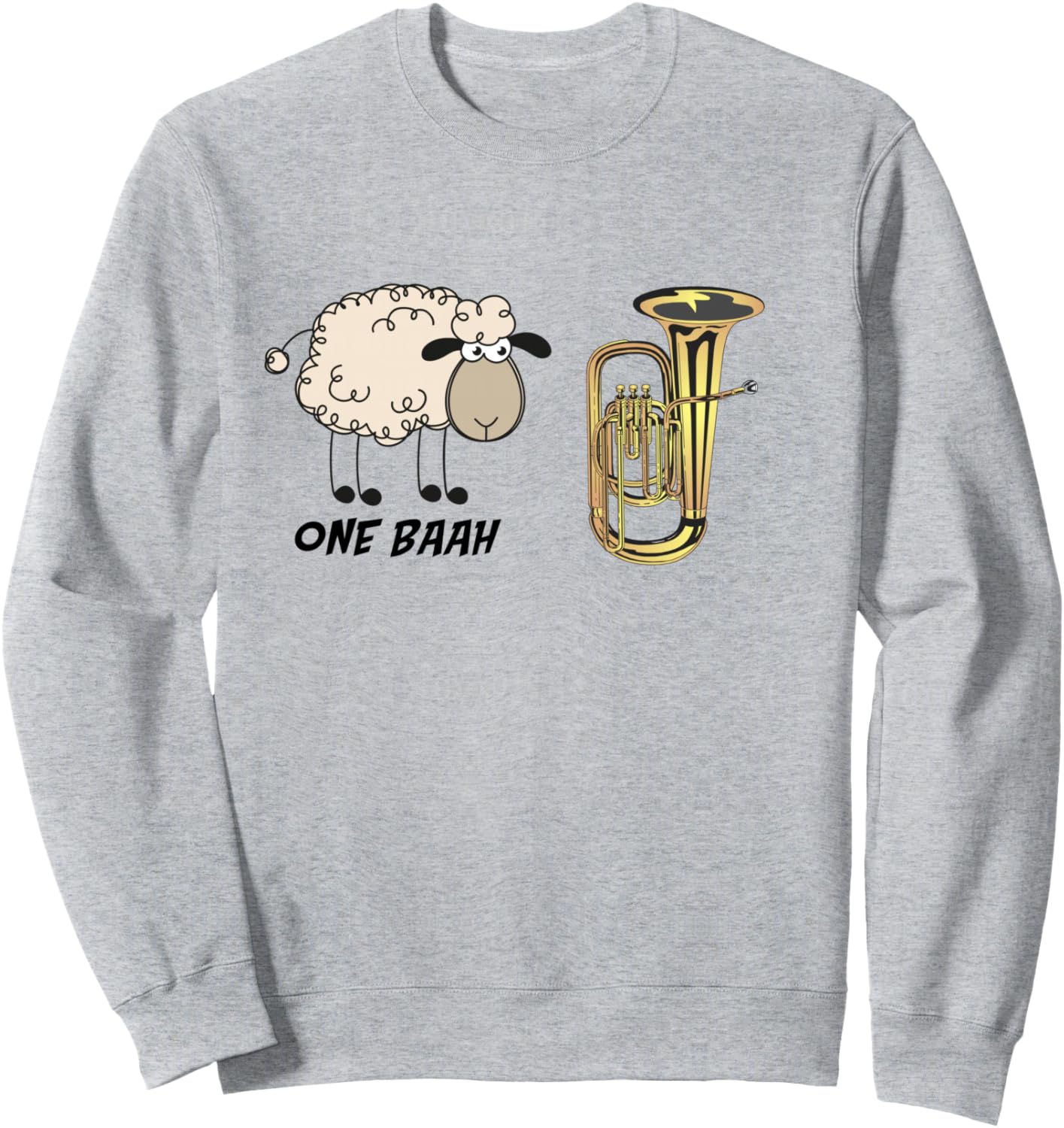 Один баа, забавная толстовка с рисунком овечки, играющей на тубе и барабане Fun, Humor & Happiness Apparel, серый
Один баа, забавная толстовка с рисунком овечки, играющей на тубе и барабане Fun, Humor & Happiness Apparel, серый