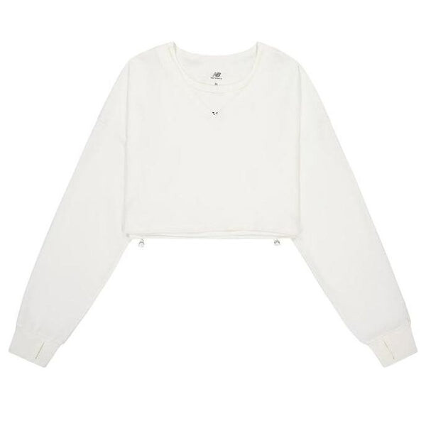 Топ с круглым вырезом короткие с длинным рукавом New Balance, белый 
Топ с круглым вырезом короткие с длинным рукавом New Balance, белый