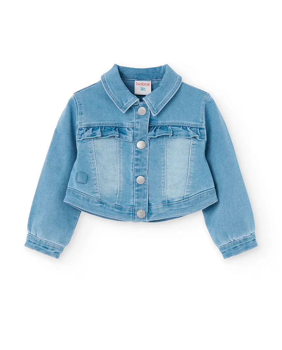 Жакет для девочек с оборками и кнопками Boboli, голубой
Жакет для девочек с оборками и кнопками Boboli, голубой