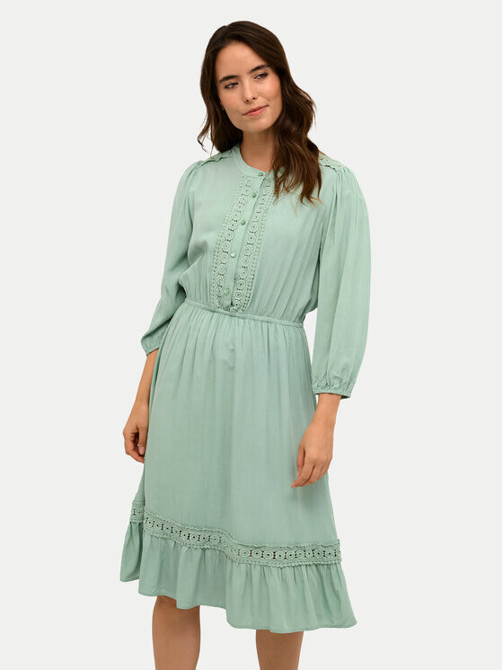 Летнее платье стандартного кроя Kaffe, зеленый
Летнее платье стандартного кроя Kaffe, зеленый