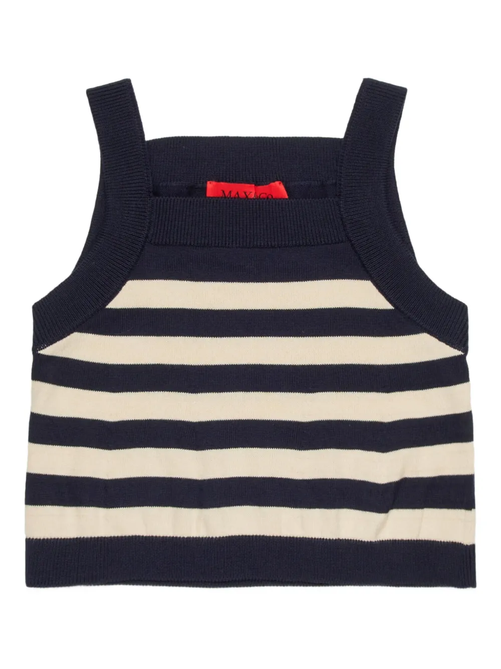 Трикотажный топ в полоску с логотипом Max&Co. Kids, синий
Трикотажный топ в полоску с логотипом Max&Co. Kids, синий
