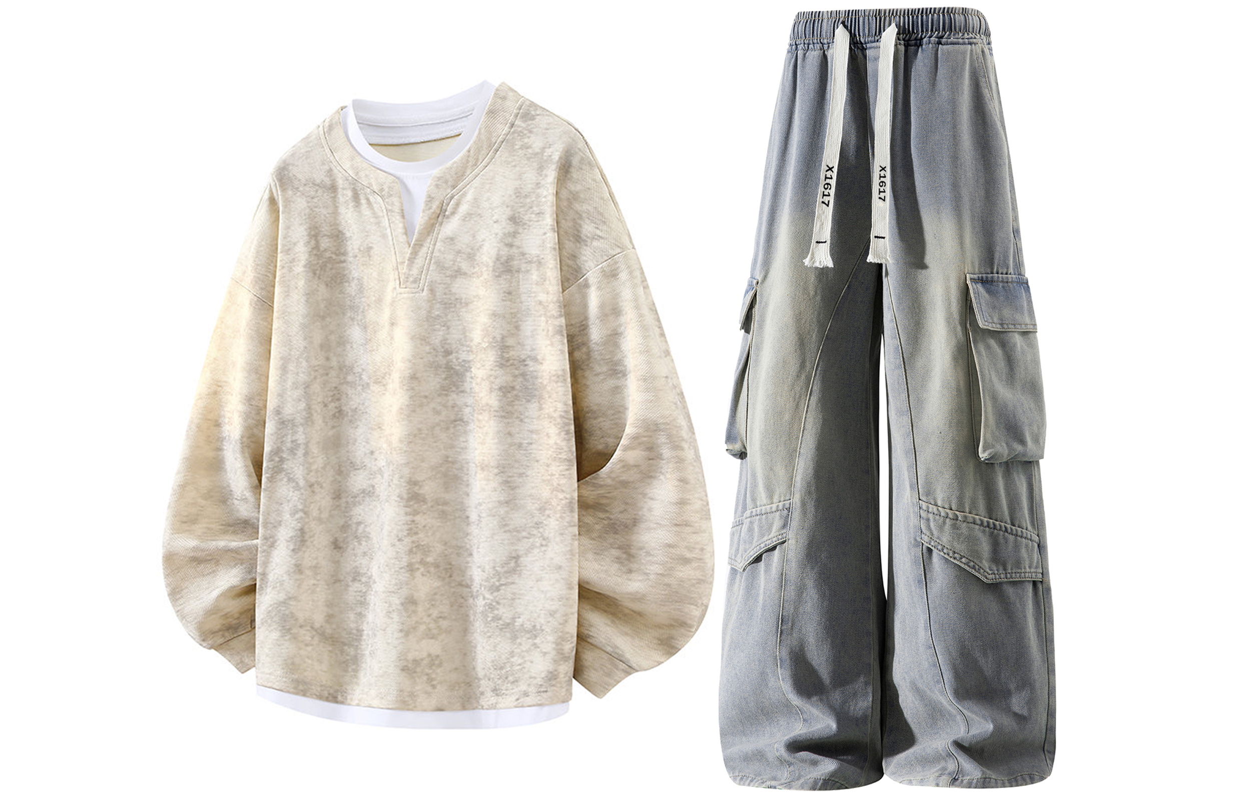 Повседневная спортивная одежда унисекс Henry Collar Moderate X1617, хаки fleece-lined top+желтый mud pants
Повседневная спортивная одежда унисекс Henry Collar Moderate X1617, хаки fleece-lined top+желтый mud pants