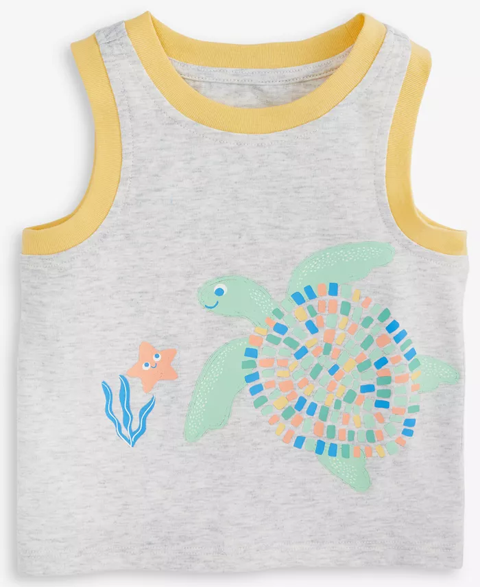 Майка с рисунком черепахи для малышей-мальчиков First Impressions, серый
Майка с рисунком черепахи для малышей-мальчиков First Impressions, серый