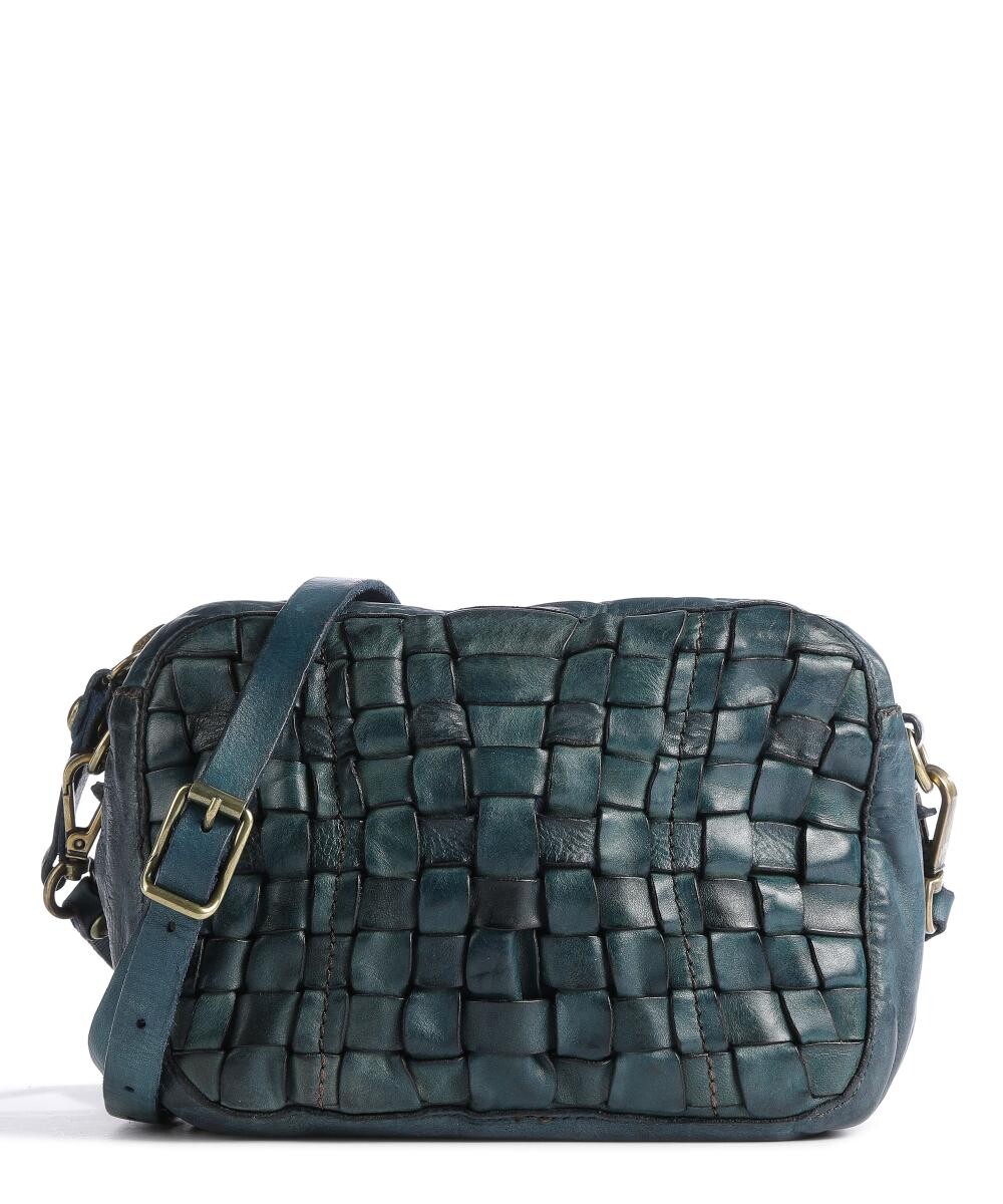 Престижная сумка через плечо из мелкозернистой яловой кожи. Campomaggi, синий 
Престижная сумка через плечо из мелкозернистой яловой кожи. Campomaggi, синий