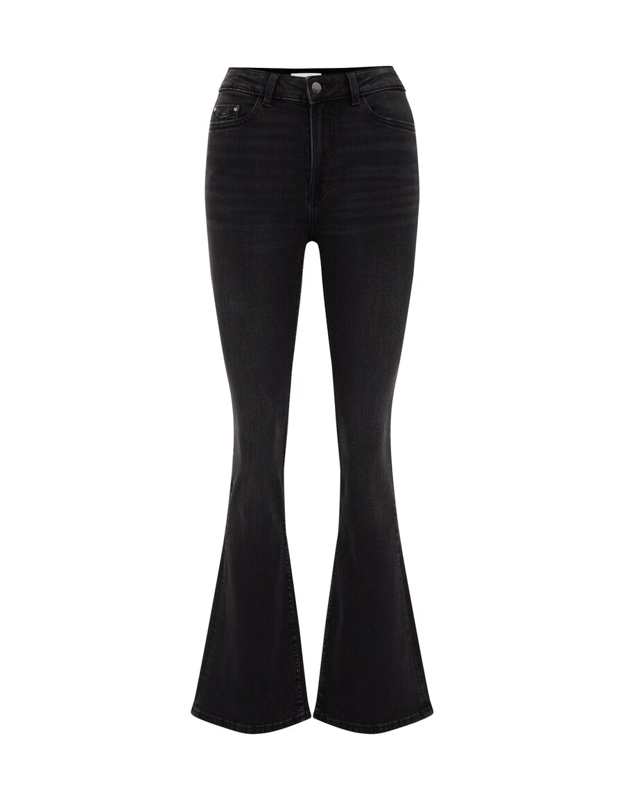 Расклешенные джинсы WE Fashion, черный деним
Расклешенные джинсы WE Fashion, черный деним