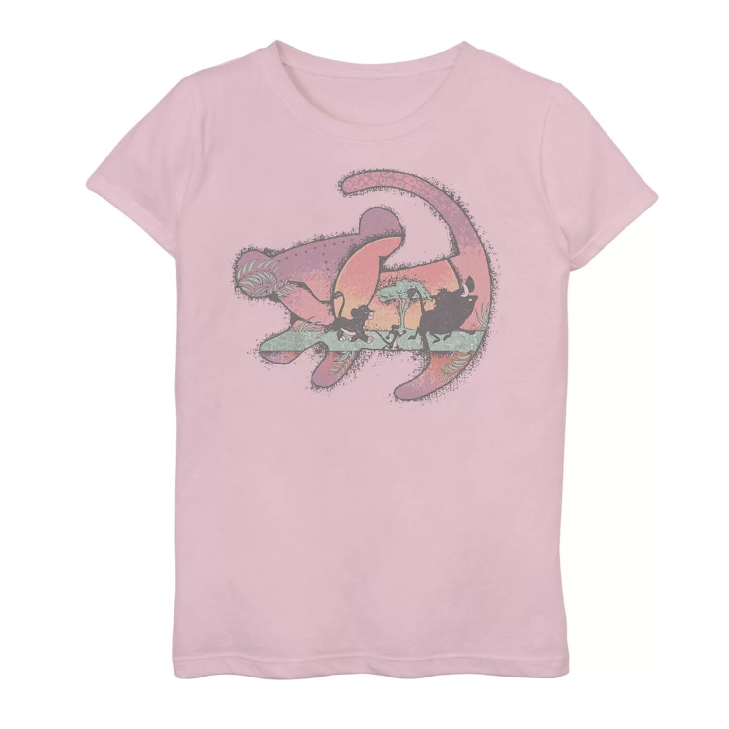 Футболка Disney's The Lion King для девочек 7–16 лет с изображением Симбы и силуэтом с рисунком Disney