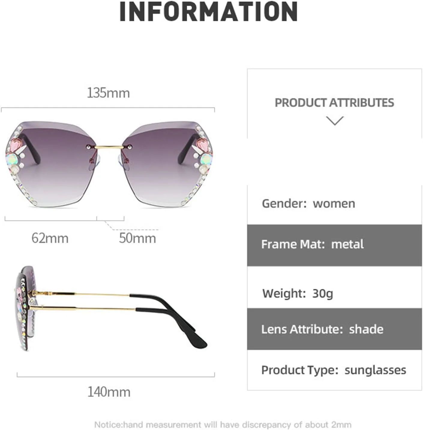 Willochra 2023 Роскошные винтажные солнцезащитные очки без оправы со стразами для женщин и мужчин, модные солнцезащитные очки с градиентными линзами, Green Yellow
Willochra 2023 Роскошные винтажные солнцезащитные очки без оправы со стразами для женщин и мужчин, модные солнцезащитные очки с градиентными линзами, Green Yellow