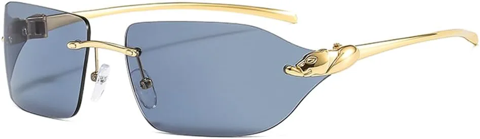 Солнцезащитные очки без оправы с небольшим леопардовым принтом для женщин и мужчин, градиентные солнцезащитные очки из сплава с защитой от УФ-излучения VFDHN, 1
Солнцезащитные очки без оправы с небольшим леопардовым принтом для женщин и мужчин, градиентные солнцезащитные очки из сплава с защитой от УФ-излучения VFDHN, 1